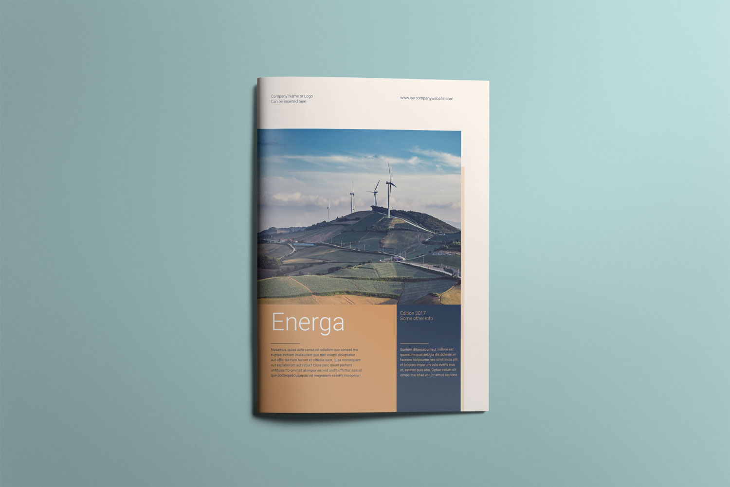 Energa - A4 brochure template cover page