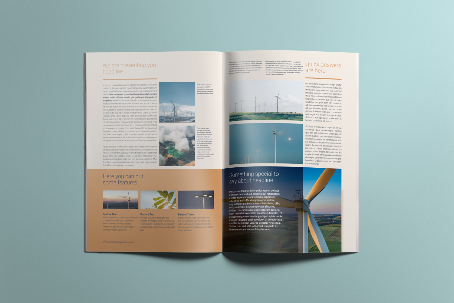 Energa - A4 brochure template inner pages