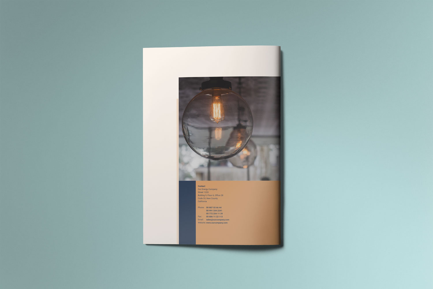 Energa - A4 brochure template back cover
