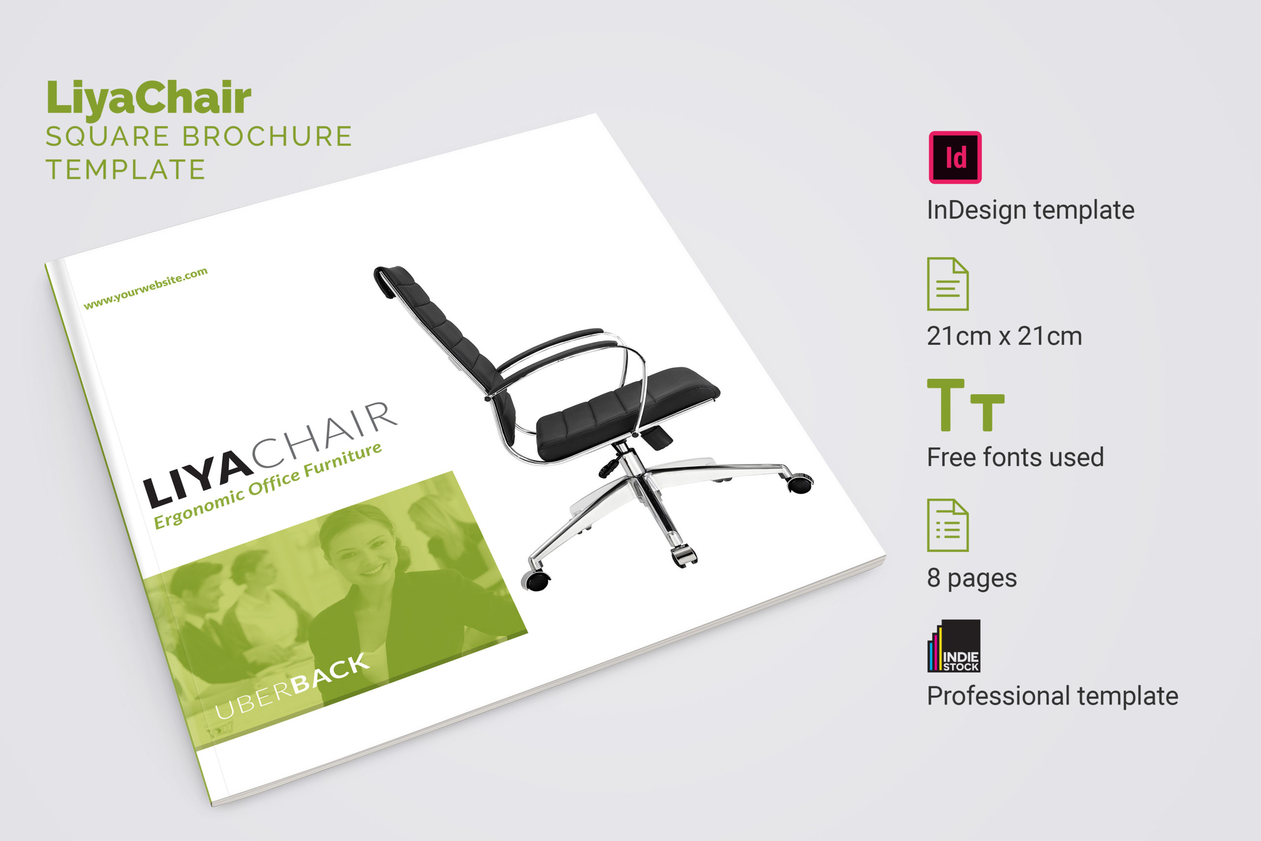LiyaChair - Square Brochure InDesign template